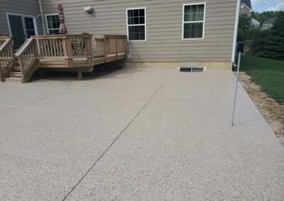 Epoxy Exterior Floor Concrete Coating Dayton Cincinnati Back Yard Concrete Floor Coating