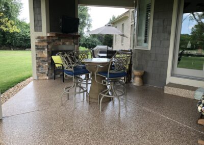 Epoxy Exterior Floor Concrete Coating Dayton Cincinnati Back Covered Patio Concrete Floor Coating